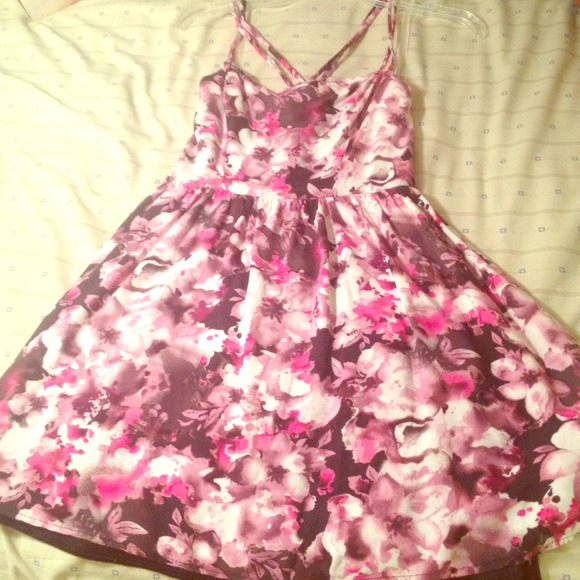 Black flower summer dress