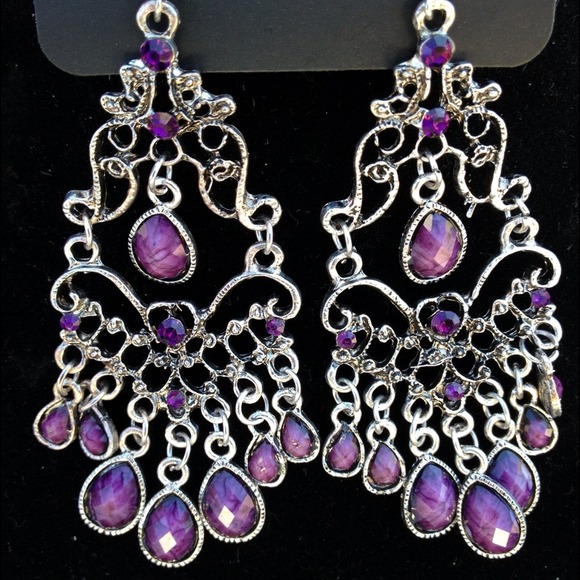 Fish Hook Chandelier Earrings