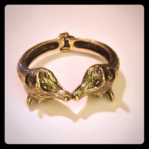 Vintage Gold Fox Bracelet