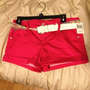 Size 11 celebrity brand pink shorts with belt.