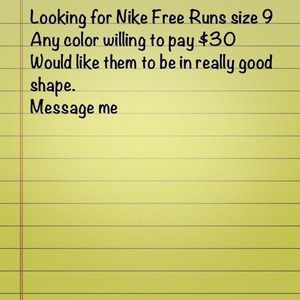 Need some Nike free runs size 9