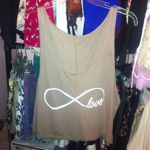❌SOLD❌Brandy Melville Infinity Love Tank