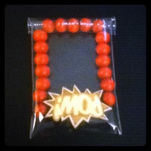 POW! Handmade wooden bracelet