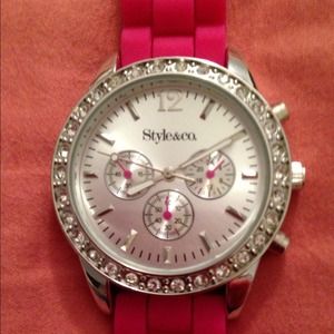 Bundle for odeth03 hot pink jelly watch/Laura ring