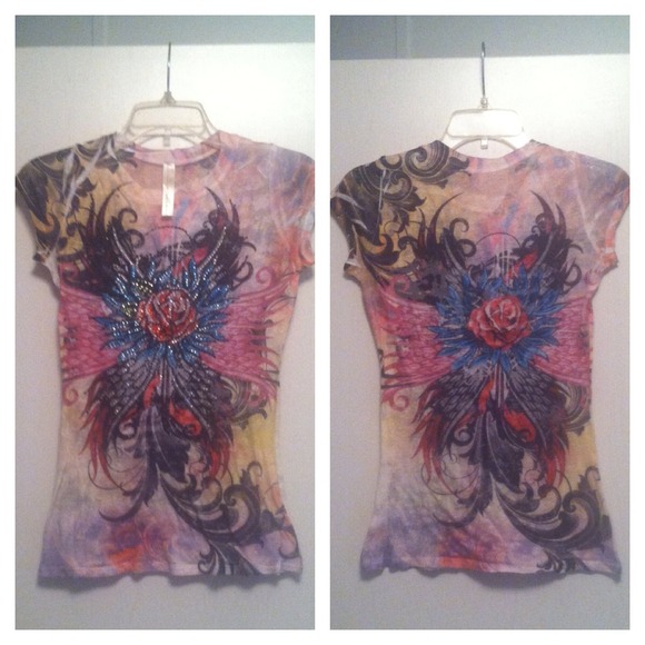 Baby doll T with b-dazzle