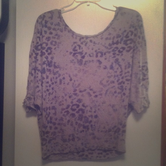 Purple leopard top.