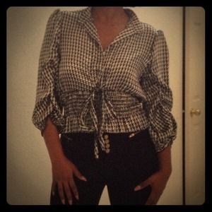 Classy silk peplum top