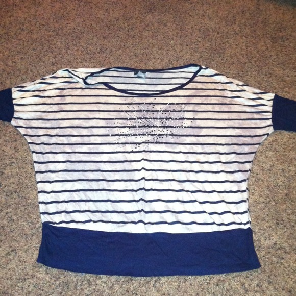 Obversized striped shirt