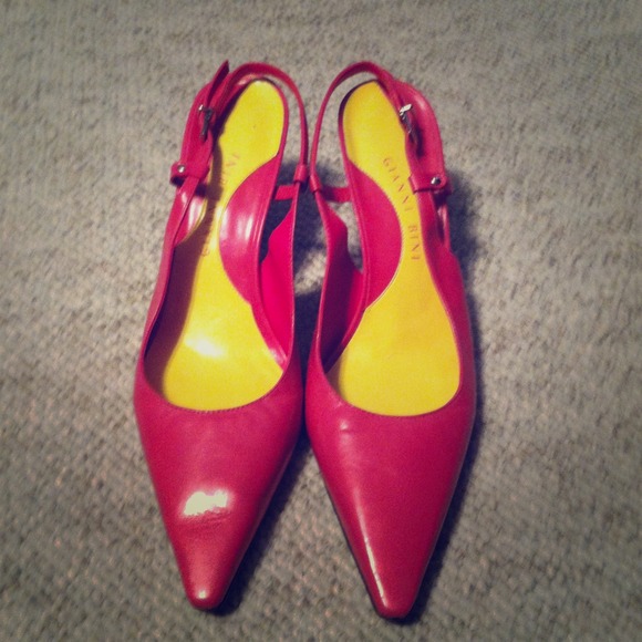 Hot pink high heels
