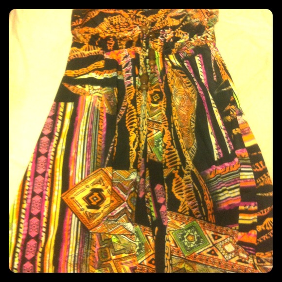 Tube top or halter African dress.