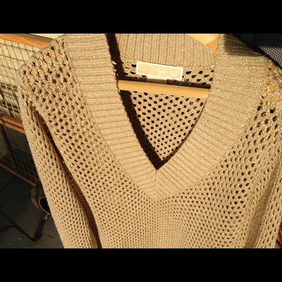 Reduced💥Michael Kors loose knit shimmer sweater