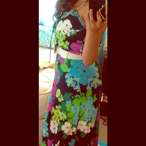 Beautiful flower print maxi dress
