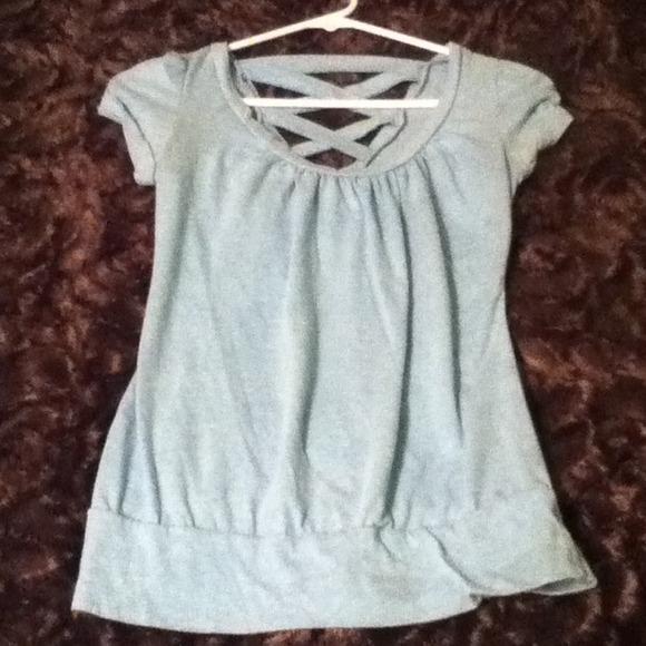 Lace back shirt