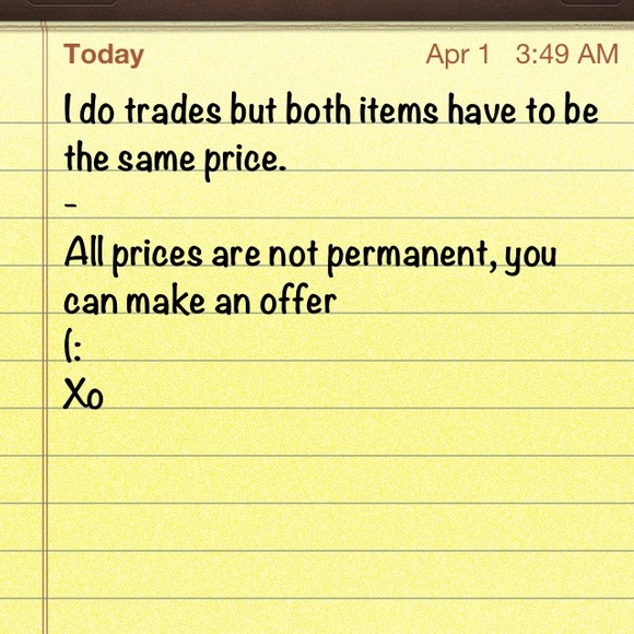 I do trades and all prices are not permanent - Picture 1 of 1