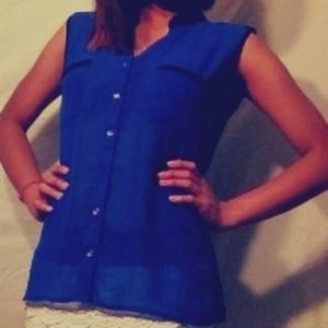 Navy Blue Army Blouse