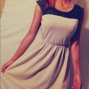 Creme &Gold embellishments dress