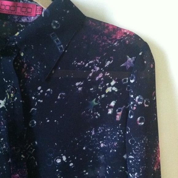 Tops - Sheer, long sleeved "constellation" blouse Tops - Sheer, long sleeved "constellation" blouse