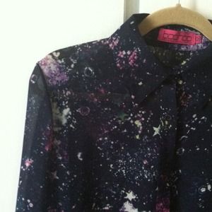 Tops - Sheer, long sleeved "constellation" blouse Tops - Sheer, long sleeved "constellation" blouse