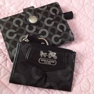 Coach wallet and coin purse in black