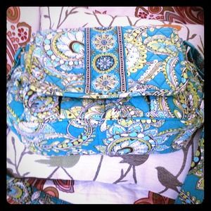 Vera Bradley teal and lime green paisley