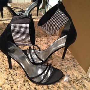 Sexy heels with rhinestone ankle straps.
