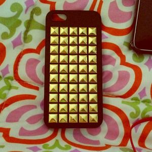 Handmade Gold Studded Iphone 5 Cover