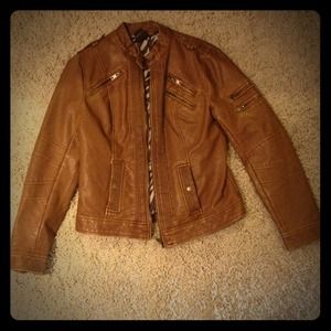 Pleather Bomber Jacket