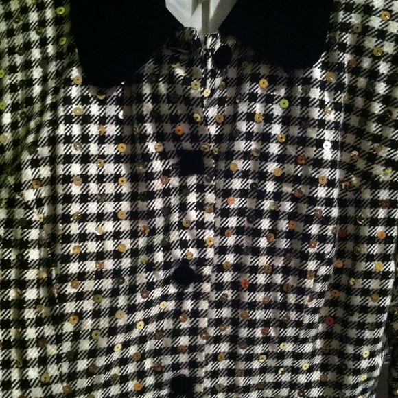 Checker board sequence coat - Picture 2 of 4