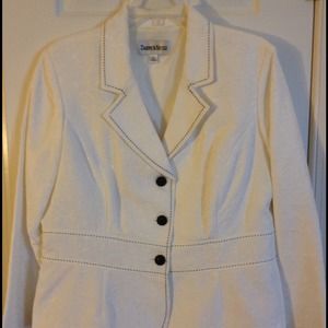 REDUCED...Danny & Nicole Black/White Suit