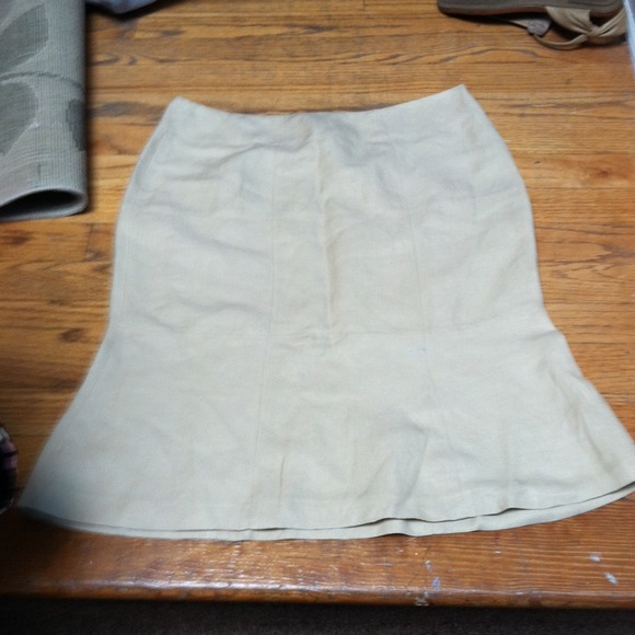 Ferragamo sand colored tulip skirt