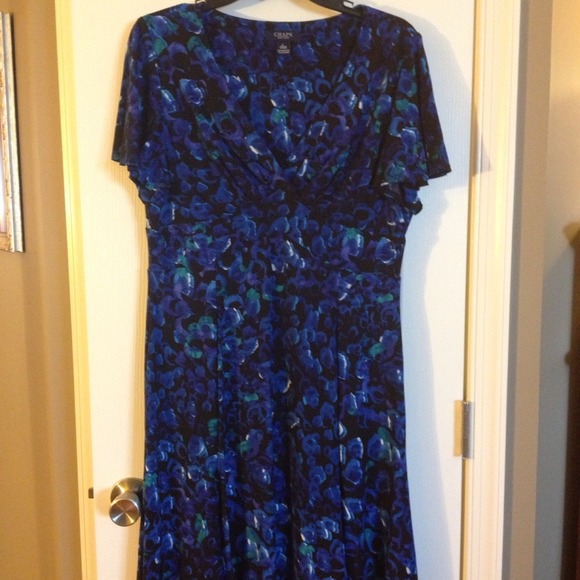 REDUCED..Chaps Blue Floral Dress
