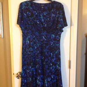 REDUCED..Chaps Blue Floral Dress