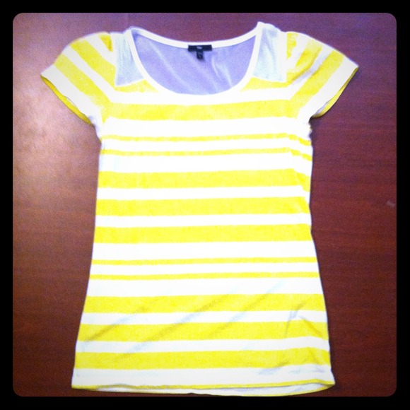 🎈SOLD!!! Yellow and white stripe  GAP shirt.