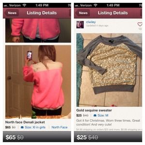 Bundle. Northface and sweater!