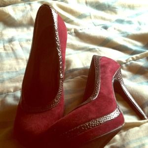 velvet & faux snake skin baby phat pumps