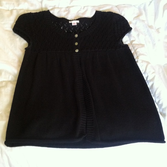 Black babydoll sweater top