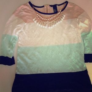 Xsmall Mint/pink H&M 3/4 sleeve top