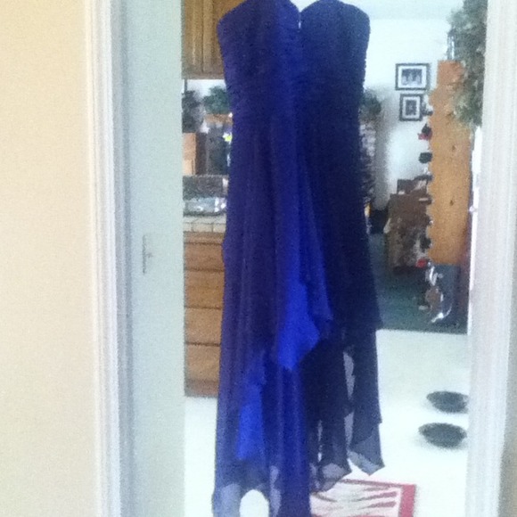 Hailey dark purple hi-lo dress
