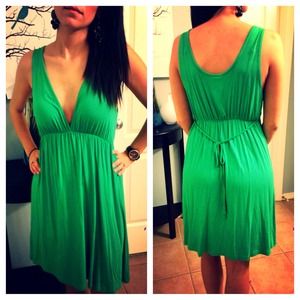 Emerald Green Casual Summer Dress