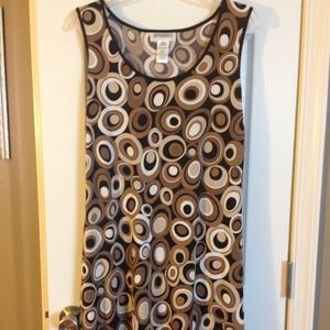 REDUCED Studio 1 Blk/Tan Geometric Dress w/ Jacket