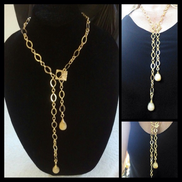 Fashion Gold Lariat Necklace designed by Julia28