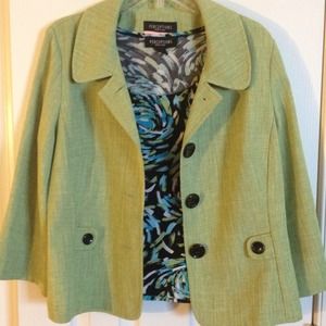REDUCED..Perceptions NY Lime Green Jacket w/ Shell