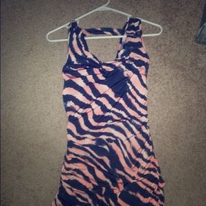 Black/pink Striped Dress