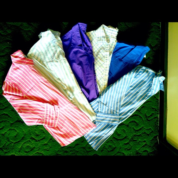 3/4 Length Button- up Shirts (6 shirts)