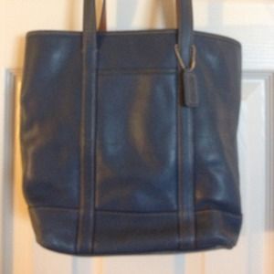 Blue Coach Barrel Bag