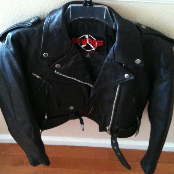 Leather motorcycle jacket