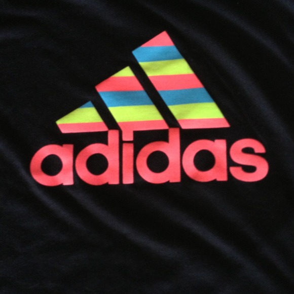 SOLD IN BUNDLE Adidas slim fit stripe logo t - Picture 2 of 3