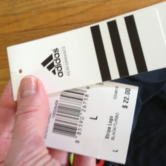 SOLD IN BUNDLE Adidas slim fit stripe logo t - Picture 3 of 3
