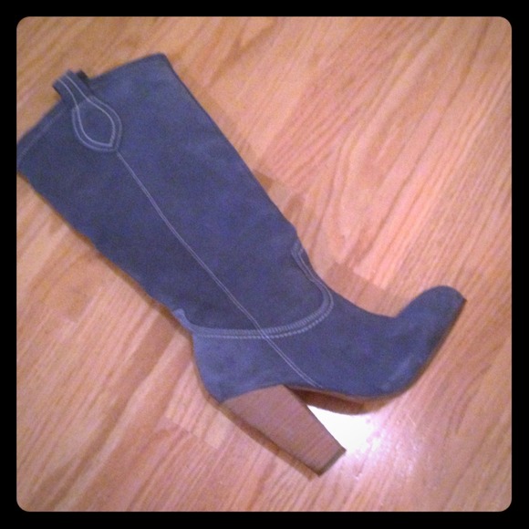 Boots - Blue suede boots