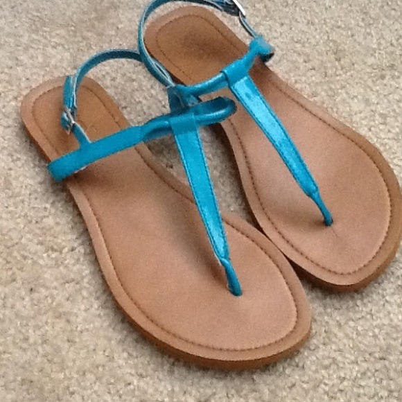 Teal sandals size 11
